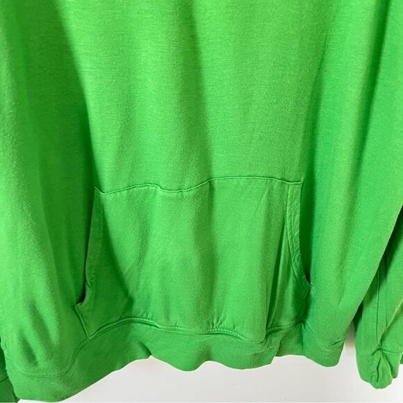 Made‎ For Life Lime Green Crewneck Kangaroo Pocket Long Sleeve T-Shirt - Picture 6 of 6